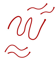 red nail polish monoline simple