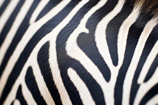 extreme close-up photo of a black and white zebra pattern