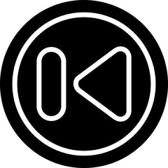 Previous Track Button Vector Icon