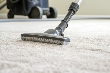 carpet cleaner using a handheld brush on edges