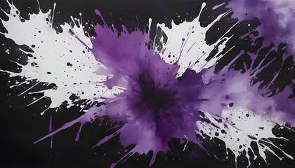 purple lavender black ink splash abstract background. Creative Blurred Effect Trend Design
