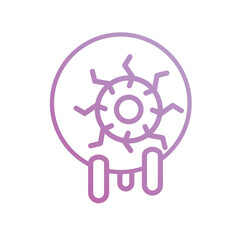 Eyeball icon with white background vector stock illustration