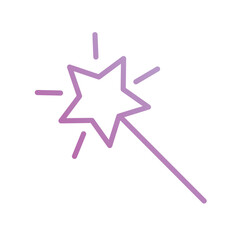 Magic wand icon with white background vector stock illustration