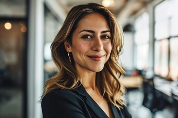 a woman smiling at camera