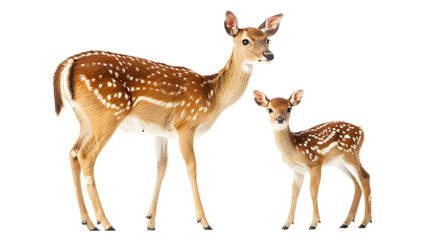 A Couple of Deer Standing Beside Each Other