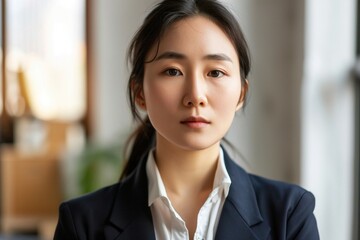 a woman in a suit