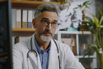 a man in a white coat