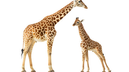 A Couple of Giraffe Standing Together