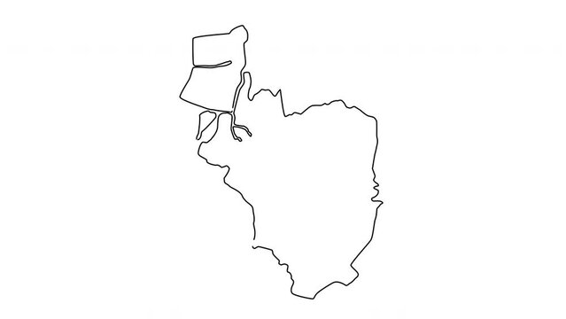 animated sketch map of Paranaque in the Philippines