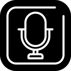 Microphone Square Vector Icon