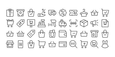 Modern Business Ecommerce Icon Collection