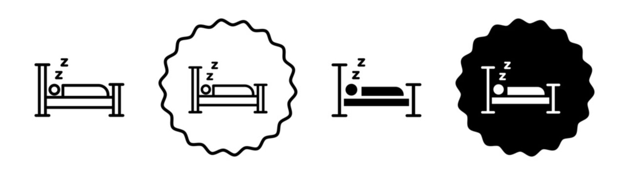 Nightmare set in black and white color. Nightmare simple flat icon vector