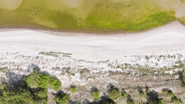 Beatiful Ruhnu beach form the sky