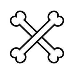 Skull icon with white background vector stock illustration