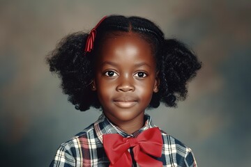 1990's school picture of young black girl.