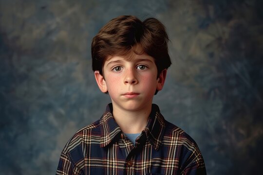 1990's school picture of young caucasian boy.