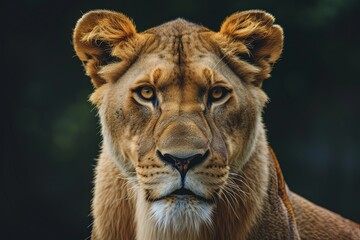 Obraz premium The lioness looks on.