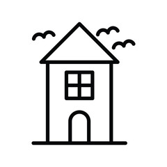 House icon with white background vector stock illustration