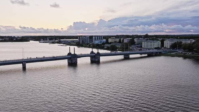 bridge over the river in Estonia