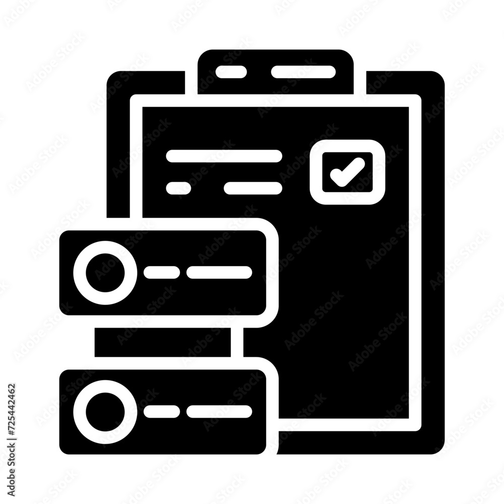 Canvas Prints data vector icon