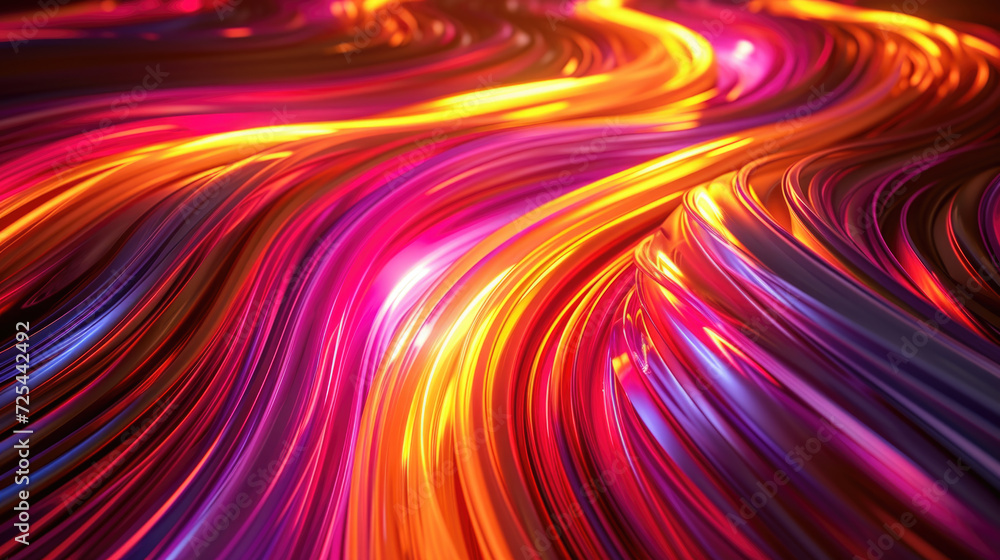 Poster vibrant and dynamic close-up image showing captivating swirl of colorful light. this image can be us