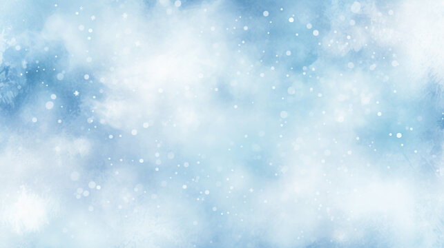 Beautiful image of snow covered sky with snow flakes falling. Perfect for winter-themed designs and holiday projects