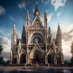 Gothic Splendour: A Majestic Portrait of a Masterpiece Touching the Sky.