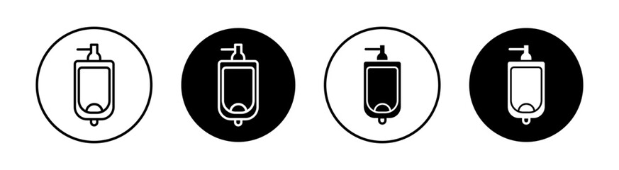 Urinal flat line icon set. Urinal Thin line illustration vector - obrazy, fototapety, plakaty