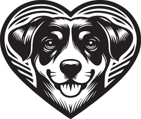 Valentine's Day Dog Art Design