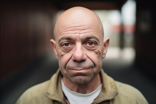 man with a noticeable bald patch, engaging with camera