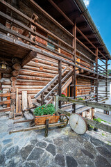 
Sauris, pearl of Carnia. Ancient village with wooden and stone houses.