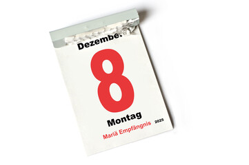 8 . Dezember 2025 Mariä Empfängnis