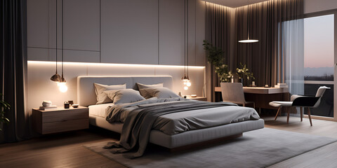 Contemporary Comfort.3D Living Room Elegance Unleashed
