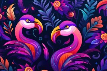 Obraz premium Enchanted Eve: A Tapestry of Mardi Gras Masks and Festive Flair Generative AI