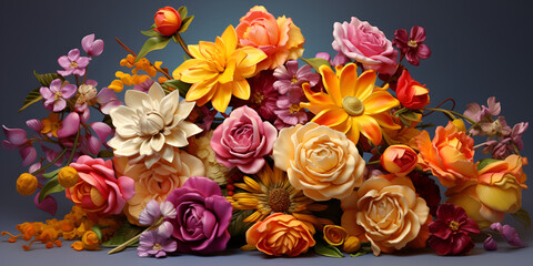 flower bouquet ,flowers, floral arrangement, bouquet of flowers, colorful blooms, nature, garden, 