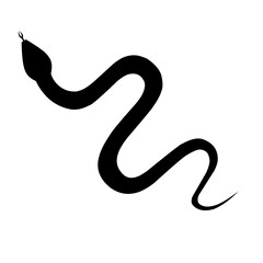Snake silhouette icon vector. Serpent silhouette for icon, symbol or sign. Viper snake icon for reptile, serpent, zodiac or wildlife