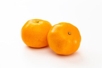 白背景にミカン