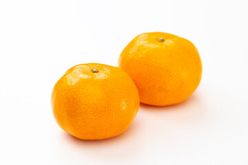 白背景にミカン