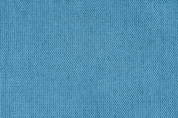 Textile background, blue coarse fabric texture, cloth structure close up, jacquard woven...