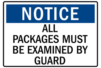 Subject to search sign