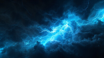 Blue lightning with dark background