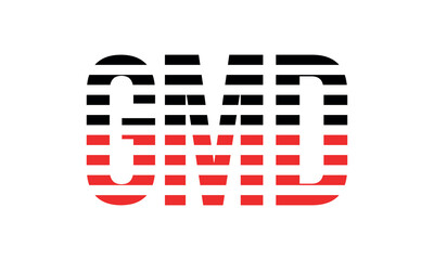 GMD three initial letter iconic line negative space minimal logo design vector template. monogram, abstract, wordmark, business, typography, minimalist, brand, company, flat, modern, unique, simple