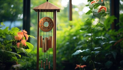 Wind Chime in the Middle of a Garden