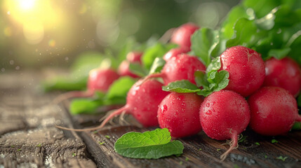 Fresh red radish vegetables. - Powered by Adobe