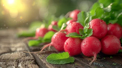 Fotobehang Fresh red radish vegetables. © andranik123