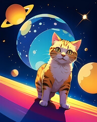 Cats. Space. Cosmic. Astronauts. Feline. Universe. Galaxy. Exploration. Extraterrestrial. Fantasy. Sci-Fi. Playful. Kitty. Celestial. Interstellar. Whimsical. Adventure. Cosmic Cats. AI Generated.