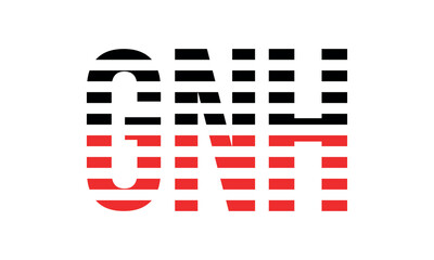 GNH three initial letter iconic line negative space minimal logo design vector template. monogram, abstract, wordmark, business, typography, minimalist, brand, company, flat, modern, unique, simple