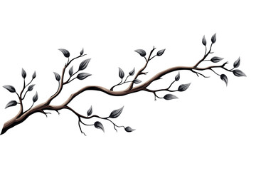 autumn branch isolated vector illustration