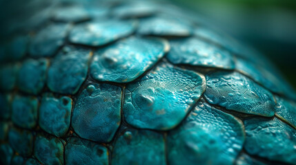 Closeup view of lizard scale pattern. - obrazy, fototapety, plakaty