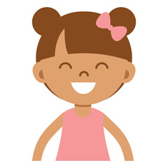 Cute kids face vector